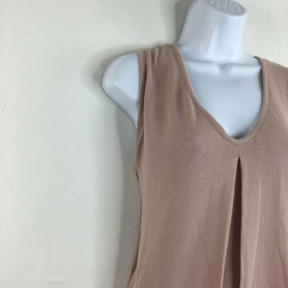 UDEAR Women's Pink Knitted V-Neck High Low Hem Casual Tank Top Size 2XL - Picture 3 of 10